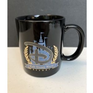 Vintage Walt Disney World Resort Collectible 12 oz. Black Coffee Mug
